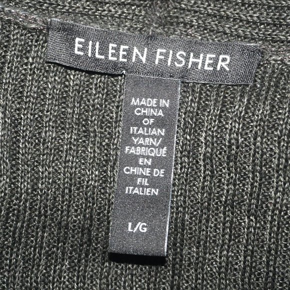 Eileen Fisher Organic Linen Cardigan Sweater Large - Picture 4 of 7